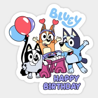 Bluey Happy Birthday Sticker